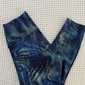 lululemon athletica Navy and Teal Patterned Leggings